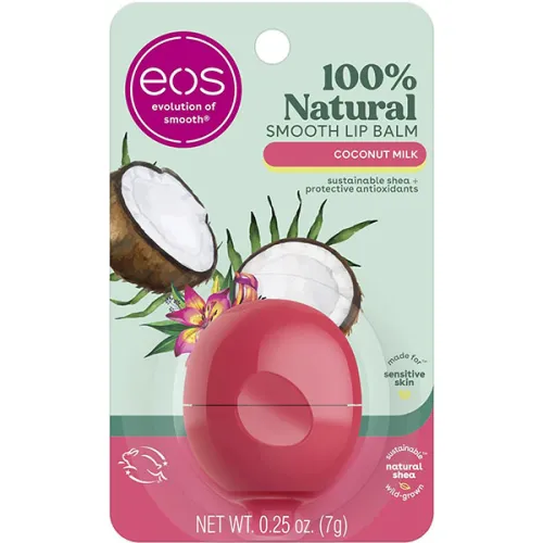 Органический бальзам для губ «кокосовое молочко» EOS Smooth Sphere Lip Balm Coconut Milk, 7 г.