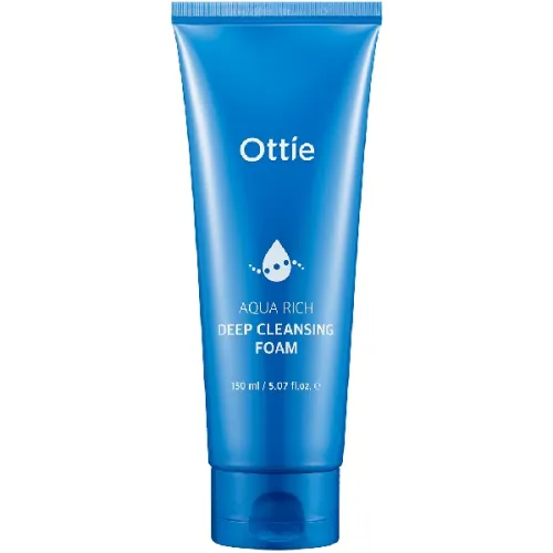 Отбеливающая пенка для умывания Ottie Aqua Rich Deep Cleansing Foam, 150 мл.