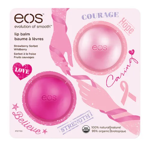 Набір EOS Breast Cancer Awareness Lip Balm із 2-х органічних бальзамів для губ
