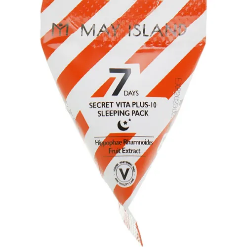 Ночная осветляющая маска для лица May Island 7 Days Secret Vita Plus-10 Sleeping Pack, 5 г.
