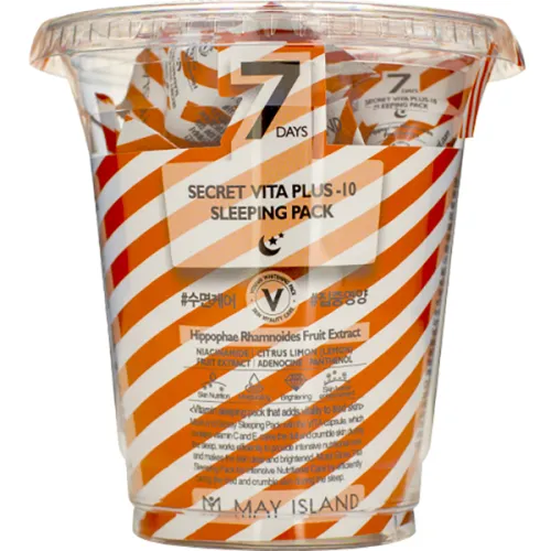 Ночная осветляющая маска для лица May Island 7 Days Secret Vita Plus-10 Sleeping Pack, 5 г. - вид 2