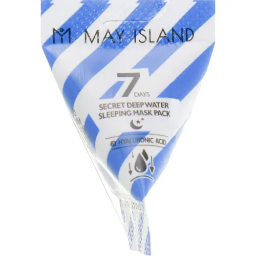 Нічна зволожуюча маска для обличчя May Island 7 Days Secret Deep Water Sleeping Mask Pack з гіалуроновою кислотою, 5 г.