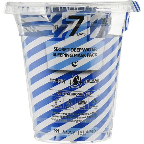 Нічна зволожуюча маска для обличчя May Island 7 Days Secret Deep Water Sleeping Mask Pack, 5 г. - вигляд 2