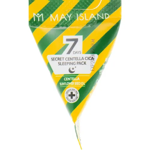 Заспокійлива нічна маска для обличчя May Island 7 Days Secret Centella Cica Sleeping Pack з екстрактом центели, 5 г.