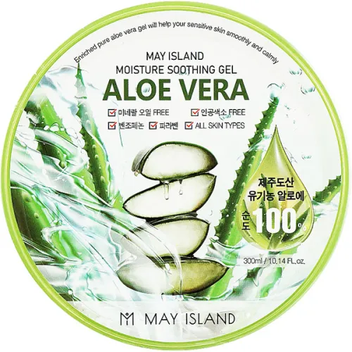 Універсальний гель May Island Aloe Vera 100% Moisture Soothing Gel з алое, 300 мл.