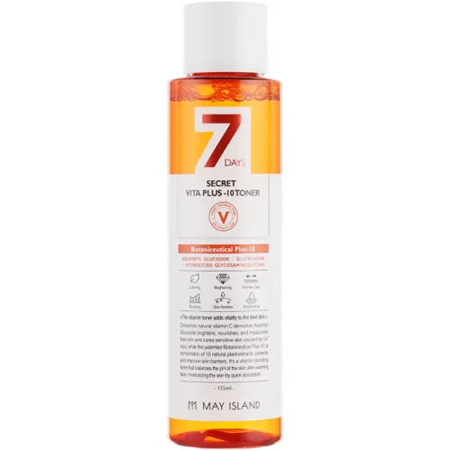Витаминный тонер для лица May Island 7 Days Secret Vita Plus-10 Toner, 155 мл.