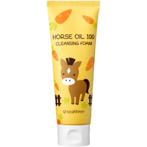 Увлажняющая пенка для умывания SeaNtree Horse Oil 100 Cleansing Foam с конским жиром, 120 мл.