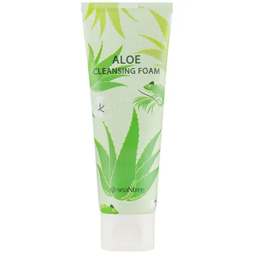 Успокаивающая пенка для умывания SeaNtree Aloe 100 Cleansing Foam с экстрактом алоэ, 120 мл.