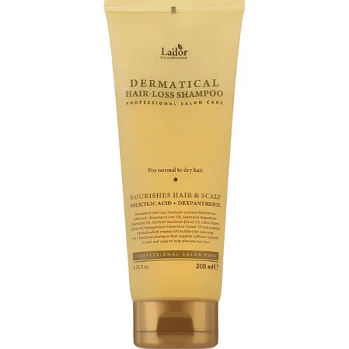 Безсульфатний шампунь проти випадіння волосся La’dor Dermatical Hair-loss Shampoo For Normal Hair, 200 мл.