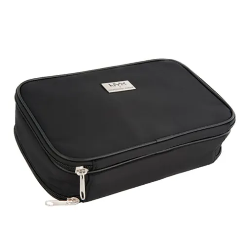 Прямокутна велика чорна косметичка NYX Large Double Zipper Makeup Bag MBG09