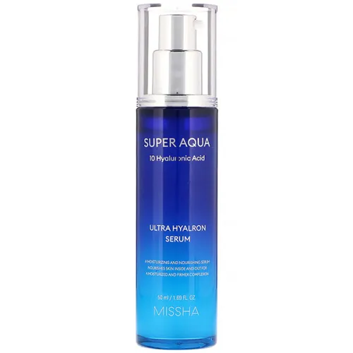 Высококонцентрированная сыворотка для лица Missha Super Aqua Ultra Hyalron Serum с гиалуроновой кислотой, 50 мл.