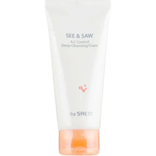 Лечебная пенка для умывания The Saem See & Saw AC Control Deep Cleansing Foam, 120 мл.