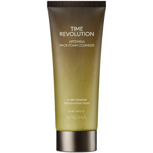 Антивозрастная маска-пенка для умывания Missha Time Revolution Artemisia Pack Foam Cleanser с экстрактом полыни, 150 мл.