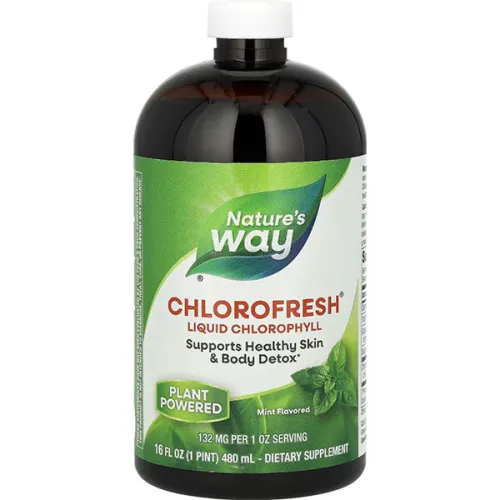 Жидкий хлорофилл Nature’s Way Chlorofresh с ароматом мяты, 480 мл.