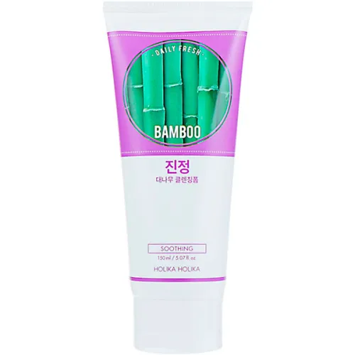 Мягкая пенка для умывания лица Holika Holika Daily Fresh Bamboo Cleansing Foam с экстрактом бамбука, 150 мл.