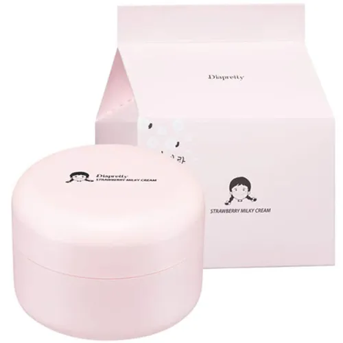 Крем для лица молочно-клубничный Diapretty Strawberry Milky Cream, 50 мл.