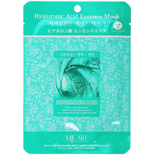 Тканинна маска для обличчя MJ Care Hyaluronic Acid Essence Mask з гіалуроновою кислотою, 23 г.