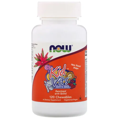 Мультивитаминный жевательный комплекс для детей Now Foods Kid Vits Berry Blast
