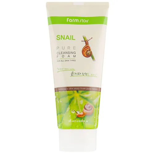 Пенка для умывания FarmStay Snail Pure Cleansing Foam с муцином улитки, 180 мл.