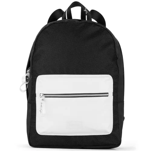 Большой черный рюкзак Kendall + Кayli Kendall + Kylie Black & White Colorblock Backpack с белым карманом