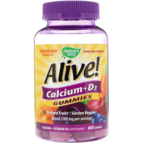 Жевательный кальций + витамин D3 Nature’s Way Alive! Calcium + D3 Gummies