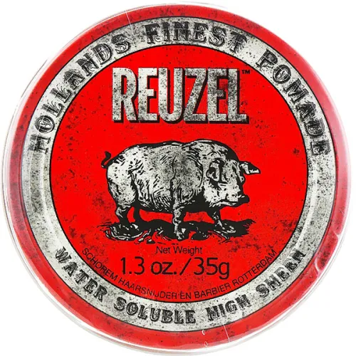 Помада для укладки волосся середньої фіксації Reuzel Red Water Soluble High Sheen Pomade, 35 г.