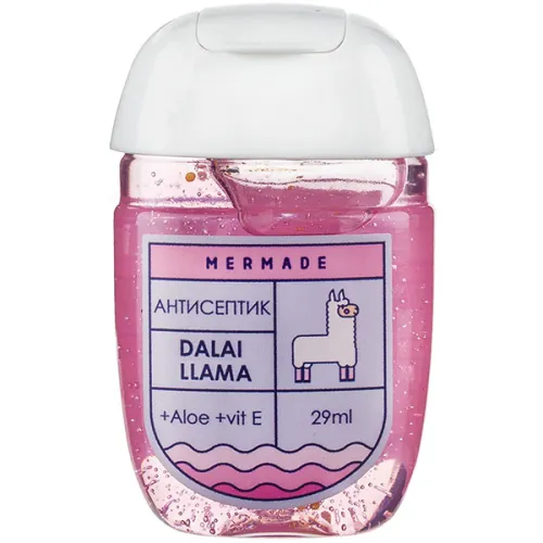 Антибактеріальний гель для рук «лама» Mermade Dalai Llama Gel Sanitizer, 29 мл.