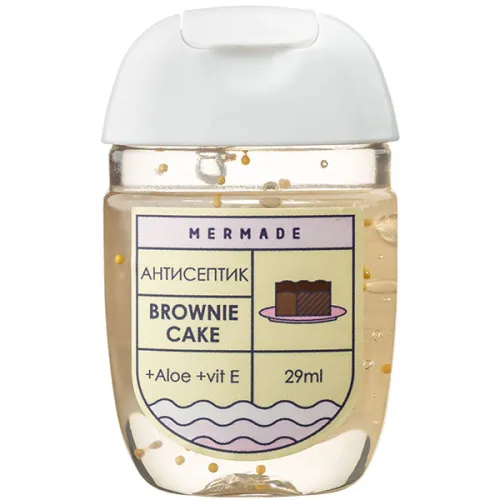 Антибактеріальний гель для рук «тістечко» Mermade Brownie Cake Gel Sanitizer, 29 мл.