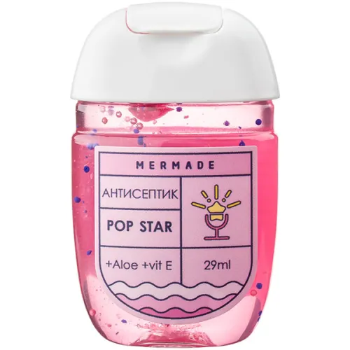 Антибактеріальний гель для рук «поп-зірка» Mermade Pop Star Gel Sanitizer, 29 мл.