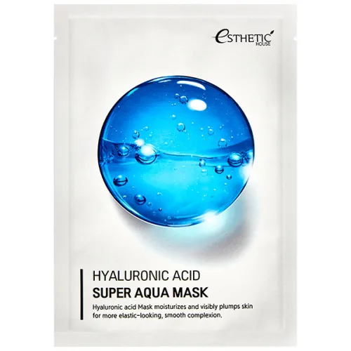 Зволожуюча тканинна маска для обличчя Esthetic House Hyaluronic Acid Super Aqua Mask з гіалуроновою кислотою, 25 мл.