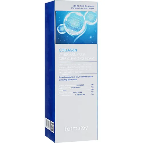 Пенка для умывания FarmStay Collagen Water Full Moist Deep Cleansing Foam, 180 мл. - вид 2