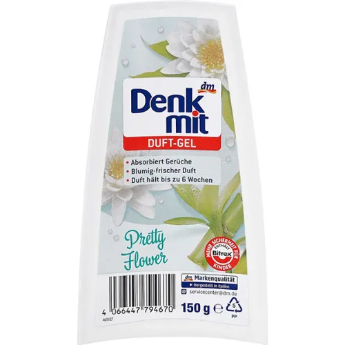 Освежитель воздуха для дома «цветочный» Denkmit Air Freshener Fragrance Gel Pretty Flower, 150 г.
