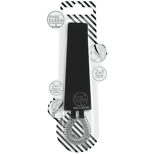 Багатофункціональна пов’язка для волосся «чорна» Invisibobble Multiband True Black