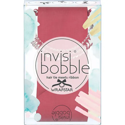 Резинка-стрічка для волосся «червона» Invisibobble Wrapstar Machu Peachu