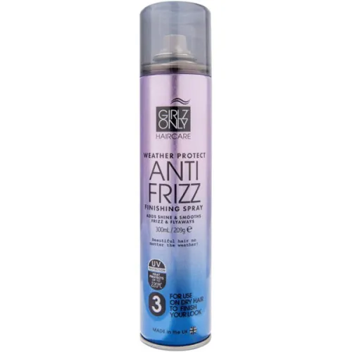 Термозахисний пом’якшувальний спрей-фініш для волосся Girlz Only Anti Frizz Finishing Spray, 300 мл.