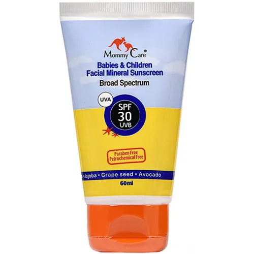 Детское натуральное солнцезащитное молочко для лица Mommy Care Babies and Children’s Facial Mineral Sunscreen SPF30, 60 мл.
