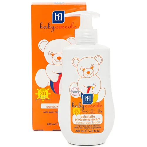 Солнцезащитный крем-лосьон для детей Babycoccole Sunscreen Lotion High Protection SPF30, 200 мл.