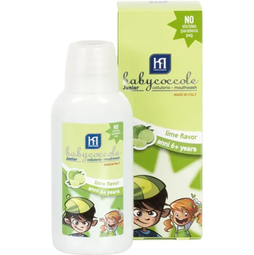 Детский ополаскиватель для полости рта от 6 лет «лайм» Babycoccole Mouthwash Lime Flavour, 75 мл.