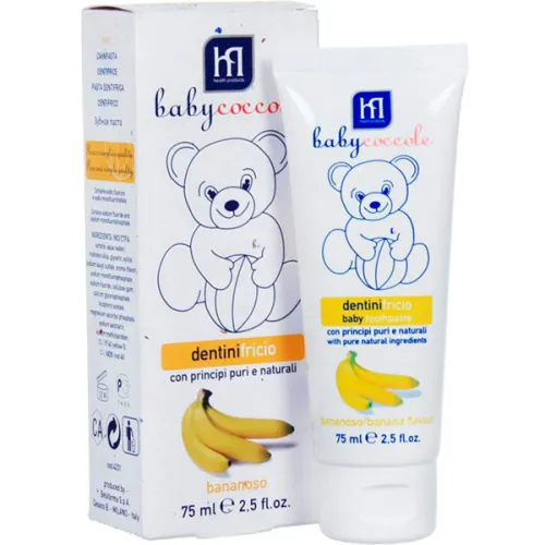 Зубная паста для детей «банан» Babycoccole Baby Toothpaste Banana Flavour, 75 мл.