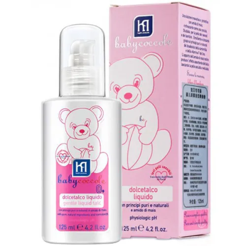 Нежный жидкий тальк-лосьон Babycoccole Gentle Liquid Talc с кукурузным крахмалом, 125 мл.