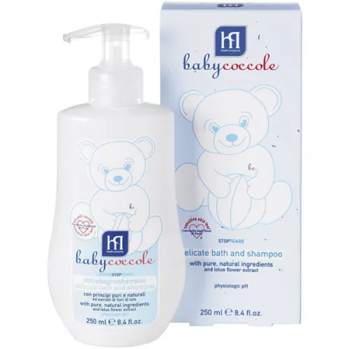 Нежный смягчающий шампунь и средство для мытья тела Babycoccole Delicate Bath And Shampoo, 250 мл.