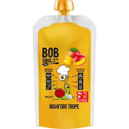 Фруктовое пюре «манго» Bob Snail Chef Puree Mango, 400 г.