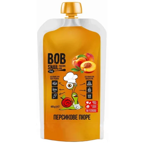 Фруктовое пюре «персик» Bob Snail Chef Puree Peach, 400 г.