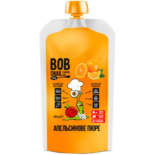 Фруктове пюре «апельсин» Bob Snail Chef Puree Orange, 400 г.