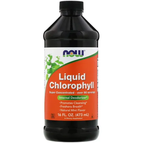 Жидкий хлорофилл Now Foods Liquid Chlorophyll с ароматом мяты, 473 мл.