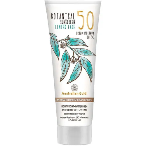 Сонцезахисний лосьйон для обличчя Australian Gold Botanical Sunscreen Tinted Face Mineral Lotion SPF50 з тонуючим ефектом