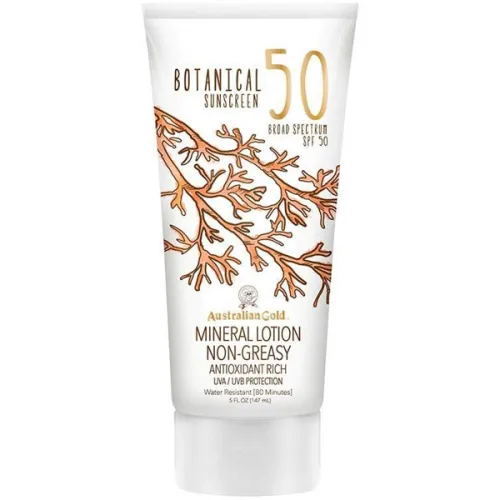 Минеральный солнцезащитный лосьон для лица Australian Gold Botanical Sunscreen Mineral Lotion SPF50, 88 мл.