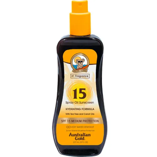 Сонцезахисний спрей Australian Gold Spray Oil Sunscreen Carrot Oil SPF15 з морквяною олією, 237 мл.