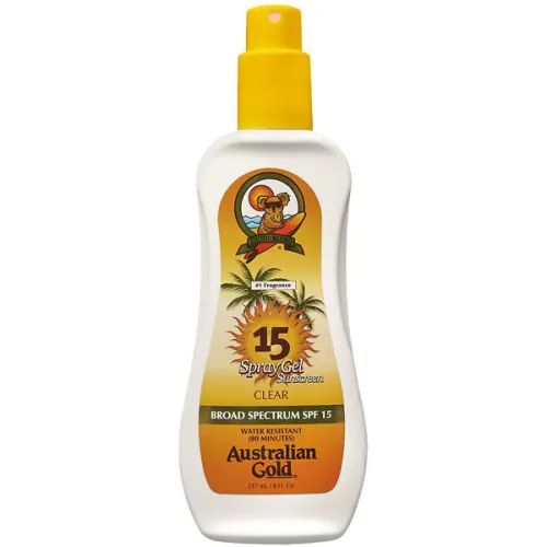 Солнцезащитный спрей-гель для загара Australian Gold Spray Gel Sunscreen Clear SPF15, 237 мл.