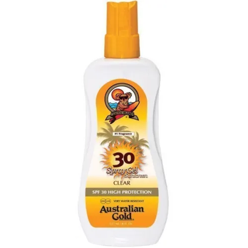 Сонцезахисний спрей-гель для засмаги Australian Gold Spray Gel Sunscreen Clear SPF30, 237 мл.